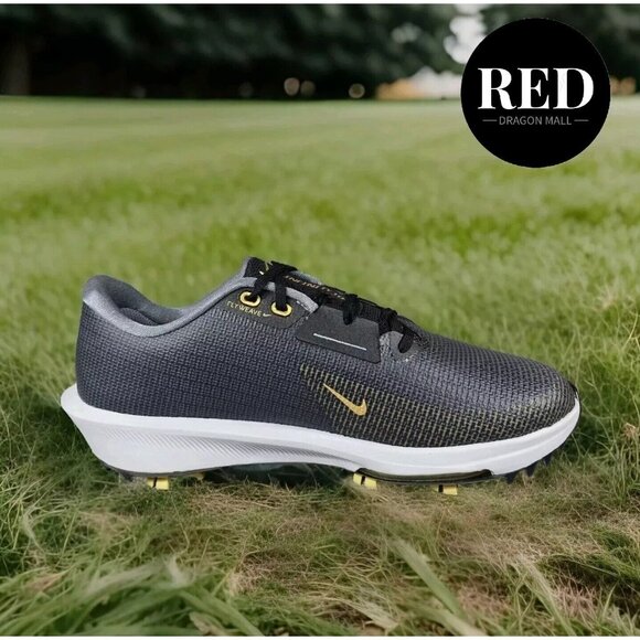 Nike Zoom Infinity Tour 2 Black Gold Golf Shoes FD0217-003 - Men\'s Size 9